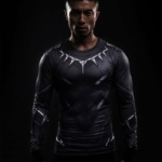 Черная Пантера Рашгард чёрный Джерси - Black Panther 3D Printed T shirts Captain America Civil War Tee Long Sleeve Cosplay Costume Gym