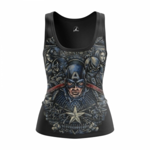Купить Атрибутику Captain America Майка Капитан Америка Серая Женская Мерчандайз