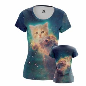 Женская футболка Юмор Интернет Space Kitten - jkxianpx 1494488192