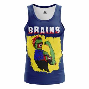 Мужская Майка Зомби Brains - m tan brains 1482275265 101