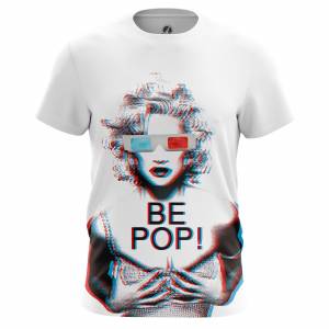 Мужская футболка Поп арт Be Pop Мерилин Монро 3D Очки - m tee bepop 1482275254 79