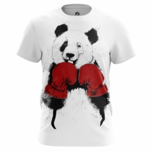 Купить Атрибутику Футболка Медведи Boxing Panda Мужская Животные Мерч