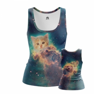 Женская футболка Юмор Интернет Space Kitten Футболки