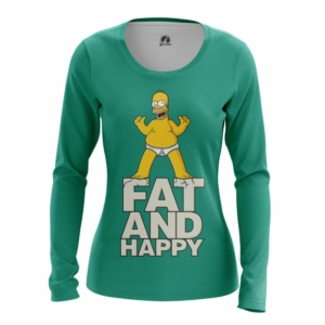 Купить Атрибутику Лонгслив Симпсоны Fat And Happy Женский Атрибутика