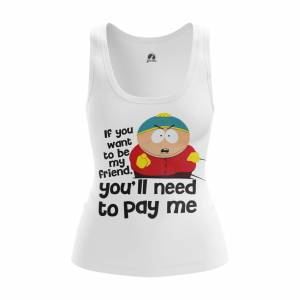 Женская Майка Южный Парк Pay cartman - w tan paycartman 1482275398 475