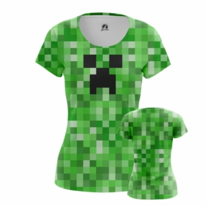 Купить Атрибутику Женская Футболка Игры Creeper Майнкрафт Игра Мерч