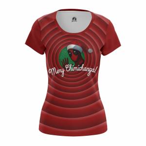 Женская футболка Дэдпул В Рождество Чимичанга - w tee merrychimichanga 1482275375 408