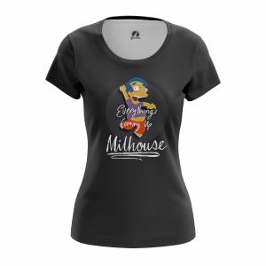 Женская футболка Симпсоны Milhouse - w tee milhouse 1482275379 415