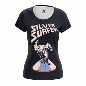Женская футболка Silver Surfer Фантастическая Четвёрка - w tee silversurfer 1482275423 541