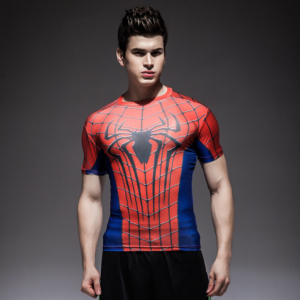 Рашгард Spider-man Футболка для зала - Rashguard Slim Rash Guard T shirt Short Sleeve 4 1