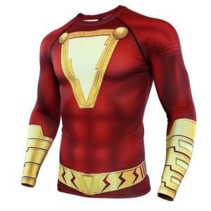 Главная страница - Shazam 3D Printed T shirts Men Compression Shirts Raglan Sleeve 2019 Newest Pattern Comic Tops Male 7