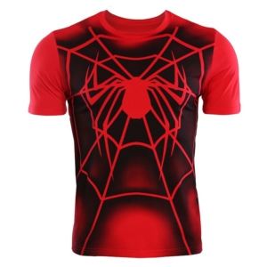 Футболка Человек-Паук Красная кэжуал футболка - Spiderman Casual Shirt Men Cotton Short Sleeve Tops Summer 2019 New Arrivals Printed Streetwear Funny T 6