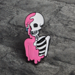 Значок Half Розовая Skeleton Брошь Значки / Брошки