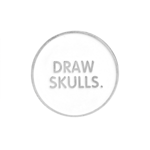 Купить Атрибутику Значок Надпис Draw Skulls Art Посеребрение Брошь Пин Атрибутика