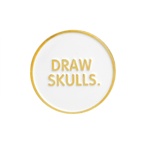 Купить Атрибутику Значок Надпись Draw Skulls Art Позолота Брошь Пин Мерчандайз