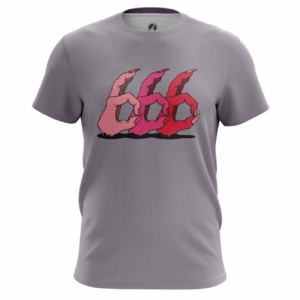 Мужская футболка 6 6 6 Принт цифры 666 Омен Футболки