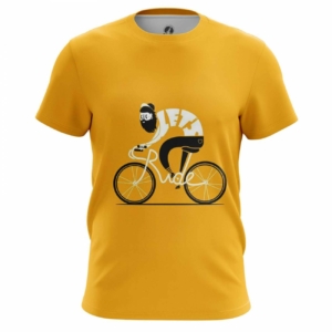 Мужская футболка Велосипедист Жёлтый Велосипед Футболки