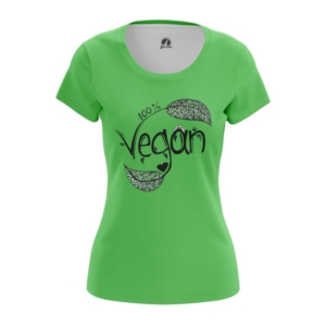 Женская футболка Веган тема Зелёная - main 3nkbzu0s 1572371559