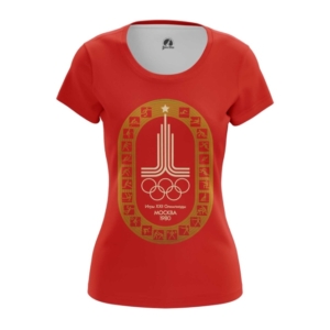 Женская Футболка Олимпиада 1980 Символика Красный - Main 99Awyhsc 1565969811