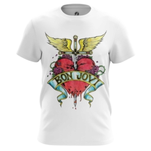 Мужская футболка Bon Jovi Сердце Логотип - main bwmez3fs 1562928881