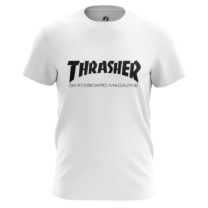 Купить Атрибутику Футболка Thrasher Белая Надпись Мужская Мерч