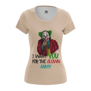 Купить Атрибутику Женская Футболка Join Clown Army Джокер Мерч