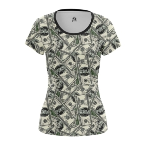 Женская футболка 100 долларов Деньги - main iq0v5res 1571227545