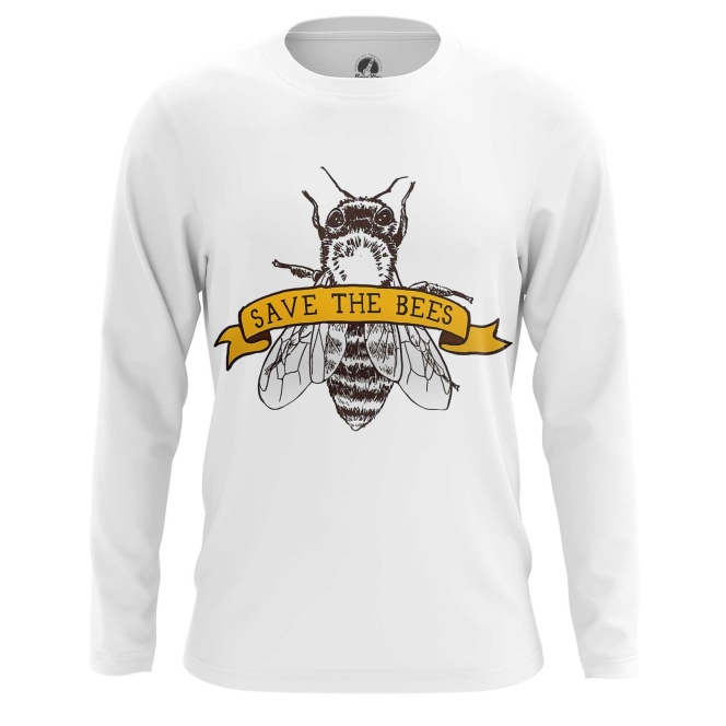 Купить атрибутику Лонгслив Save the bees Сохраните пчёл Мужской атрибутика