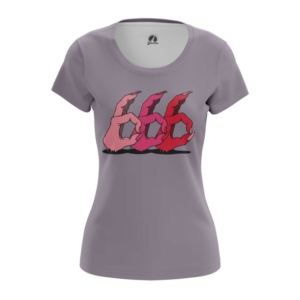 Женская футболка 6 6 6 Принт цифры 666 Омен - main meclye9e 1561543479
