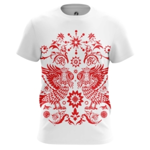 Мужская футболка Славянская роспись Красный стиль - main nctexrlf 1565972373