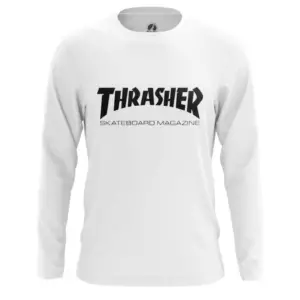 Купить Атрибутику Лонгслив Thrasher Белая Надпись Мужской Мерчандайз