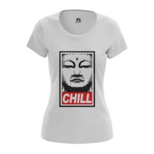 Женская футболка Buddha Chill Принт Расслабься Красная - main o56gifka 1571908913
