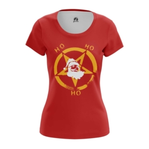 Женская футболка Хо хо хо Санта Пентаграмма - main t6tpam3a 1543586493