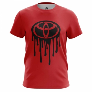 Мужской лонгслив Тойота с логотипом красный Лонгсливы