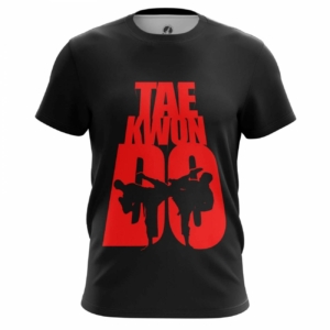 Мужская футболка Тхэквондо боевое искусство Чёрная Футболки