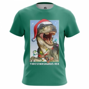 Мужская футболка Тираннозавр Рекс в Рожество Футболки