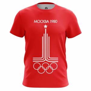 Футболка Олимпиада 1980 Красный Москва Мужская Футболки