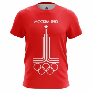 Мужская футболка Олимпиада 1980 Красный Москва Футболки