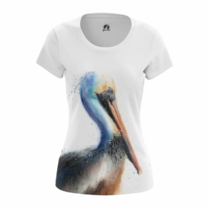 Женская футболка Пеликан Одежда с птицами Футболки