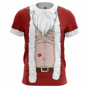 Мужская футболка Плохой Санта Костюм Деда Мороза Футболки