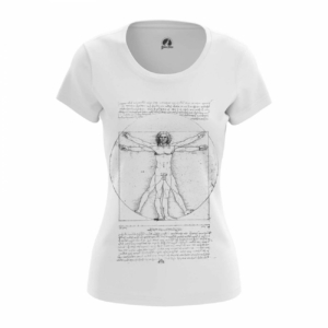 Женская футболка Витрувианский человек Леонардо да Винчи Футболки