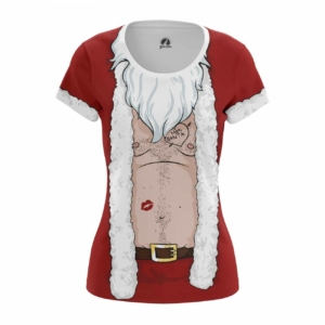 Женская футболка Плохой Санта Костюм Деда Мороза Футболки