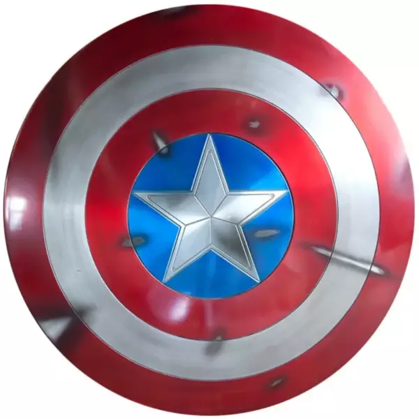 Купить Атрибутику Щит Капитан Америка С Повреждениями Металл 60 См Мерчандайз