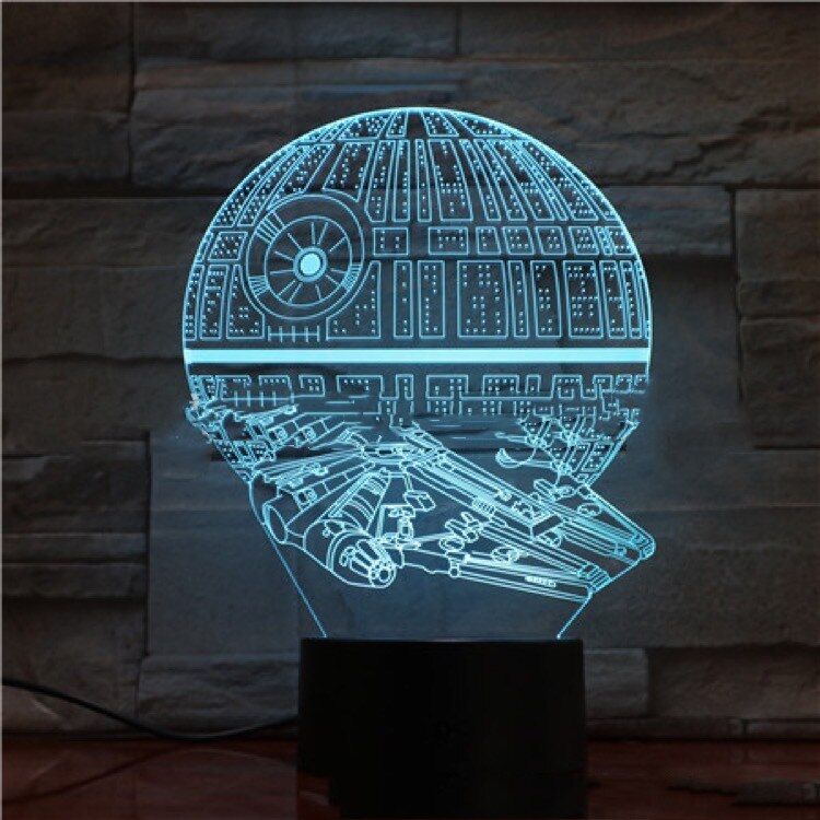 Купить атрибутику Светильник Ночной 3D Тематика Star Wars Прозрачный Лампа мерч